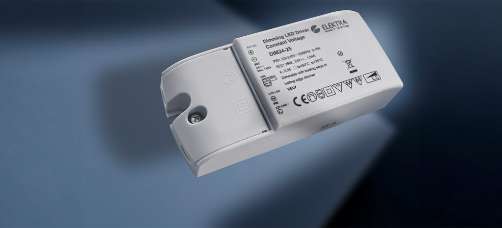 Der dimmbare LED-Treiber von ELEKTRA zeigt modernes Design und technische Präzision in der Beleuchtungstechnik.