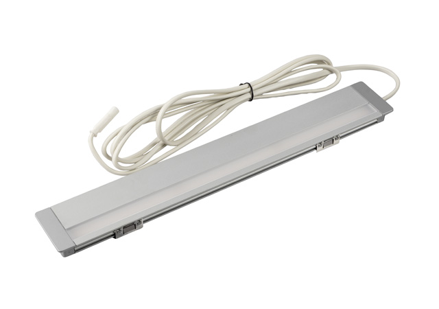 Ein eleganter LED-Lichtstrip mit flexibler Kabelführung für moderne Beleuchtungslösungen im Innenraum