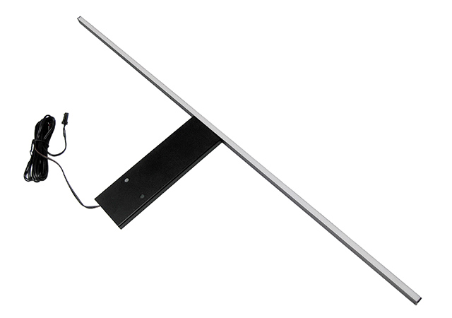 Schlichte LED-Leuchte in Schwarz, ideal für moderne Küchen- und Wohnmöbelbeleuchtung