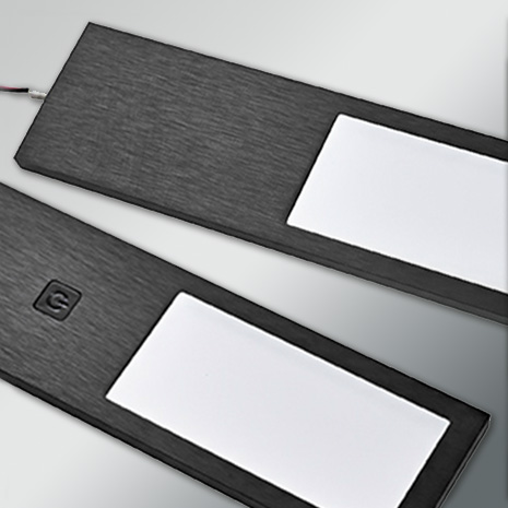 Elegante LED-Leuchten mit und ohne Schalter bieten flexible Beleuchtungslösungen für moderne Raumkonzepte.