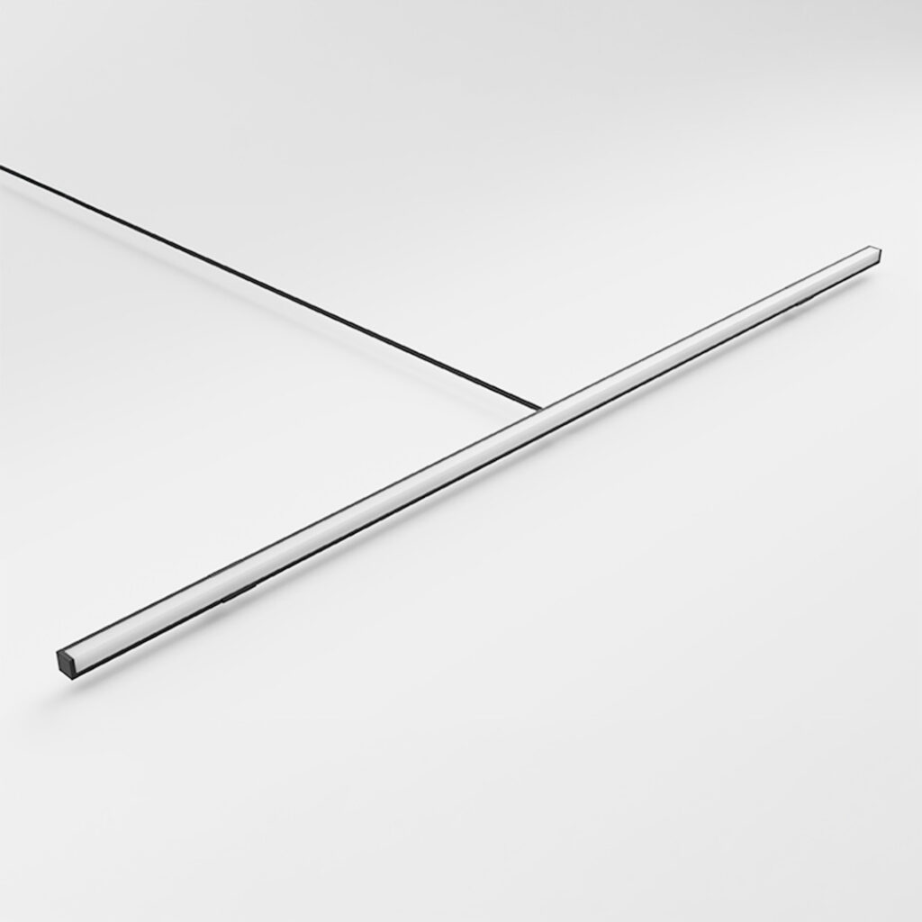 Schwarze LD 8288 Linearleuchte auf neutralem Hintergrund