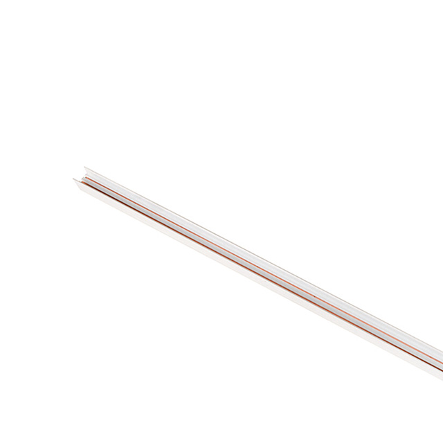 The white Vario-D10 track lighting system offers an elegant solution for efficient lighting systems in modern spaces.